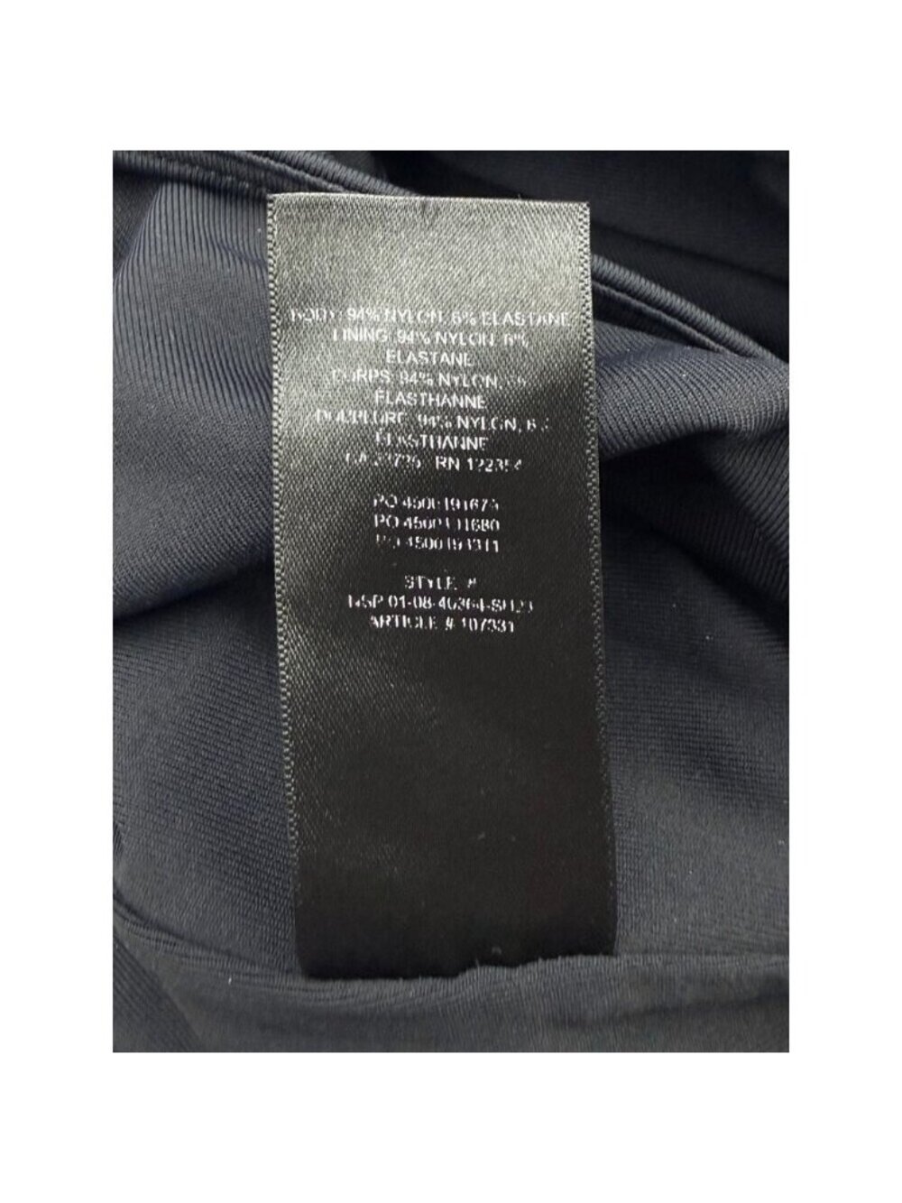 Aritzia Babaton Contour Squareneck Long Sleeve Romper Black S Small Athleisure - Picture 5 of 6